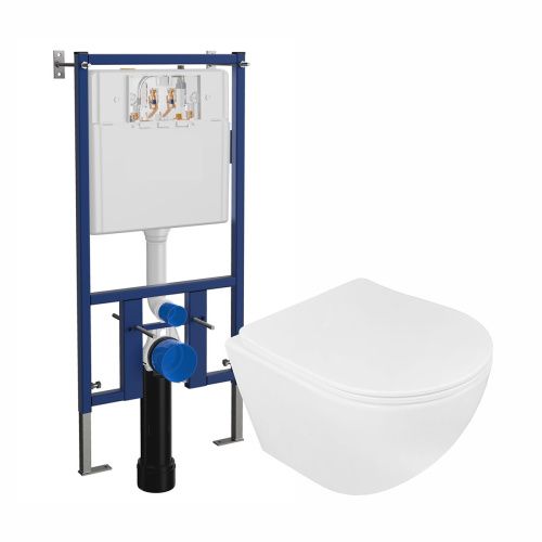 Комплект унитаз с инсталляцией  Loranto ESTER 4501+87265