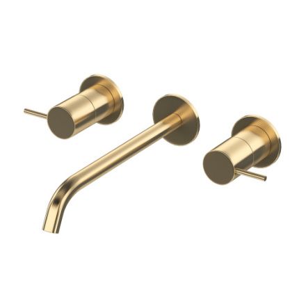 Смеситель для раковины Cezares LEAF LEAF-BLI3L-20-L-SR встраиваемый в стену золото