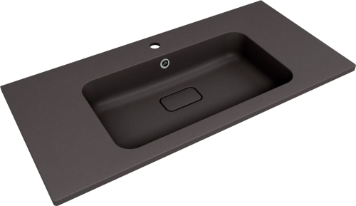 Раковина из искусственного камня Florentina Палермо 1000 10.230.01000.302 100х50 накладная цвет черный 1 отверстие под смеситель