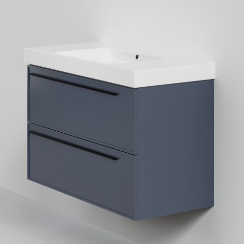 Тумба с раковиной La Fenice Elba TWIN NFNC-01-ELB-BG-100-2-3-100 100х50 подвесная цвет синий