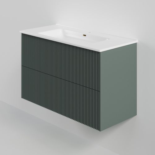 Тумба с раковиной La Fenice TERRA TWIN NFNC-01-TER-G-100-2-3-100 100х50 подвесная цвет серый