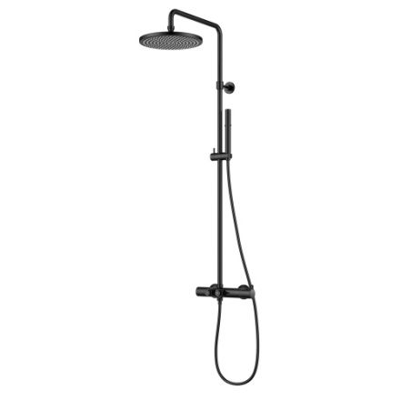 Душевая стойка Cezares ECO ECO-CD-T-NOP настенная цвет черный с термостатом