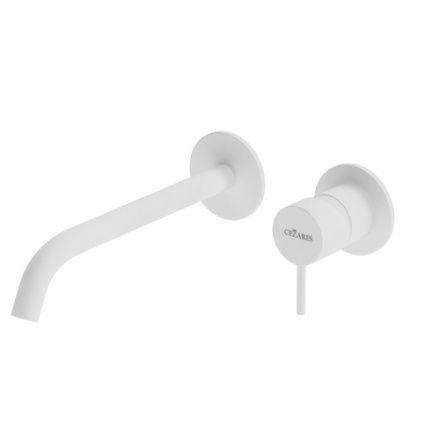 Смеситель для раковины Cezares LEAF LEAF-BLI2-20-L-BIO встраиваемый в стену белый