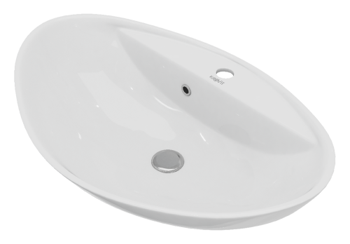 Раковина мебельная керамическая Kirovit Гамма 60 4630055550494 60х40 накладная цвет белый