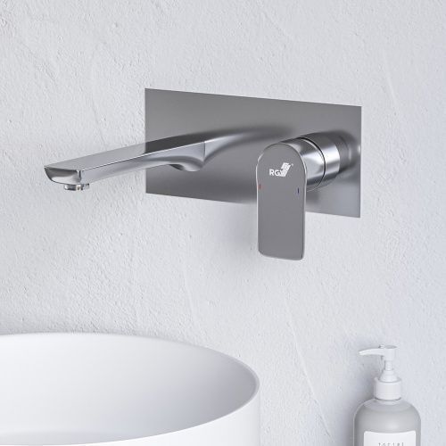 Смеситель для раковины RGW Shower Panels 51140546-01 встраиваемый в стену хром