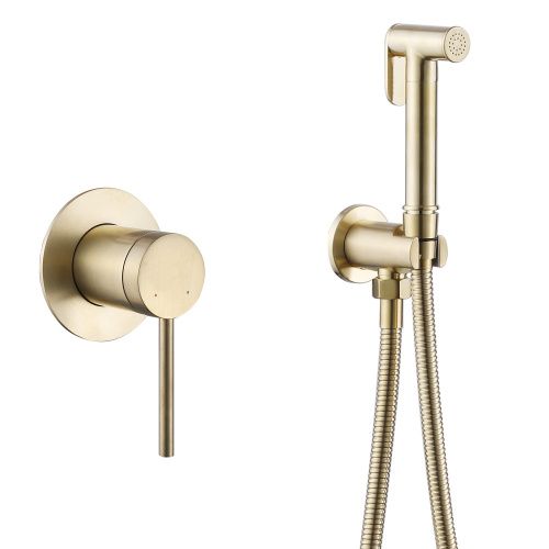 Гигиенический душ со смесителем Abber Emotion AF8825G золото