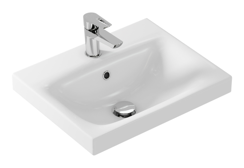 Раковина мебельная керамическая Cersanit Moduo 50 S-UM-MOD50/1 50х40 накладная цвет белый 1 отверстие под смеситель