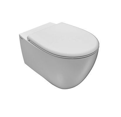 Чаша унитаза подвесная Globo BOWL+ SBS05BI цвет белый без сиденья безободковая смыв торнадо