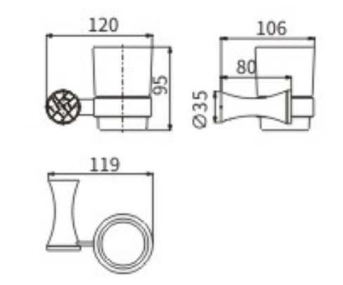 Стакан CeramaLux Virginia 94302A - фото 2