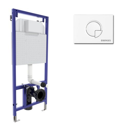 Комплект сантехническая инсталляция с клавишей смыва Berges NOVUM 040224