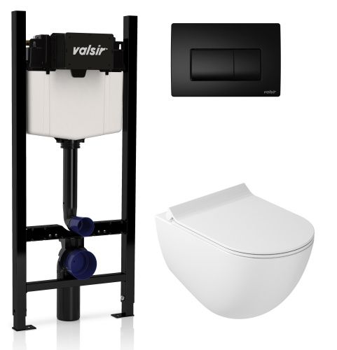 Комплект унитаз с инсталляцией и клавишей смыва Valsir KIT VSBM 7317 Slim P1