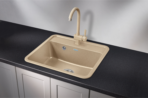 Кухонная мойка Granula Стандарт 5601, БЕЖЕВЫЙ 55х50 цвет бежевый поверхность матовая