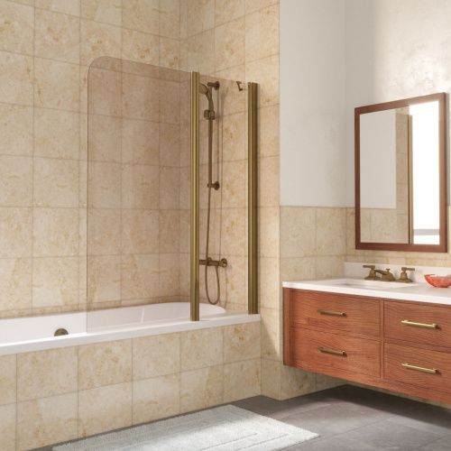 Душевая шторка на ванну Vegas-Glass E2V LUX ST E2V LUX ST 115 05 05 R 115х150 стекло тонированное профиль бронза ориентация правая