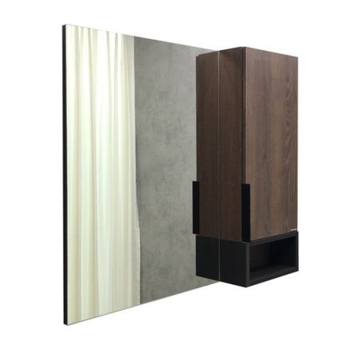 Зеркало-шкаф Comforty Франкфурт 00004150529CF 90х80 подвесной цвет коричневый