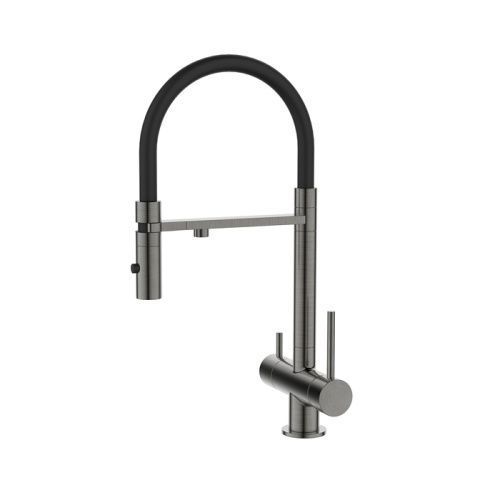 Смеситель для кухни IDDIS Ace ACEGMFFi05 на столешницу графит