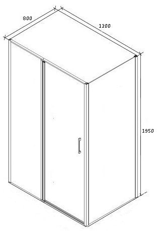 Душевой уголок Cerutti SPA MUZA120 N 120х80 стекло с рисунком профиль черный без поддона - фото 3