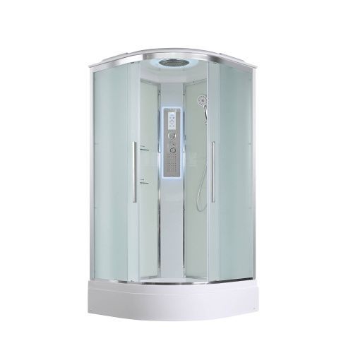 Душевая кабина AvaCan EM EM3080LED 80х80 четверть круга с крышей ориентация универсальная