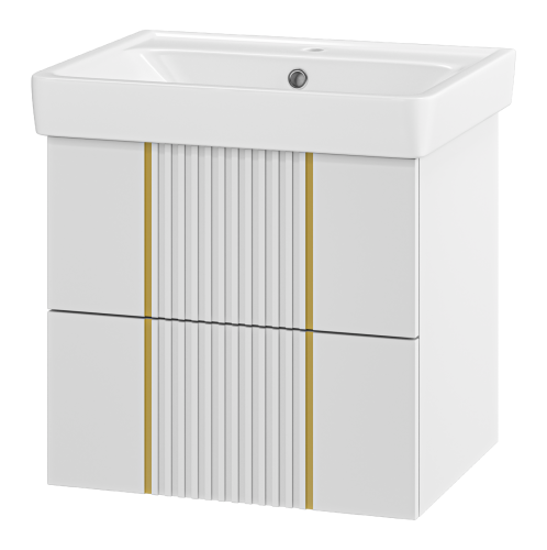 Тумба под раковину Brevita Vega VEG-09060-0102Я 60х40 подвесная цвет белый