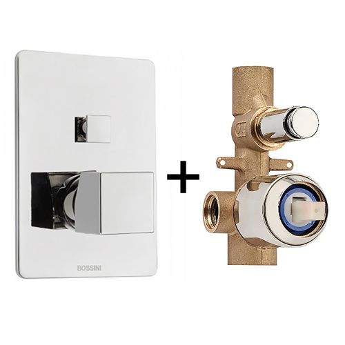 Комплект смесителей Bossini CUBE Z00063.030+Z00005 хром