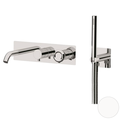 Смеситель для ванны Remer Element ET53D2BO встраиваемый в стену белый