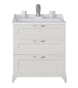 Тумба под раковину Aquaton Леон 1A194601LBPS0 70х40 напольная цвет белый