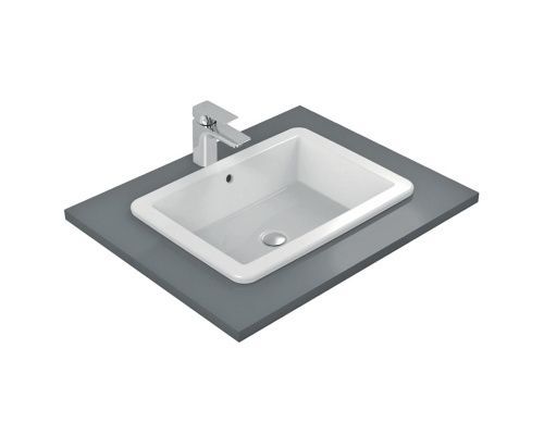 Раковина из сантехнического фаянса Ideal Standard STRADA K078001 60х40 встраиваемая цвет белый 1 отверстие под смеситель