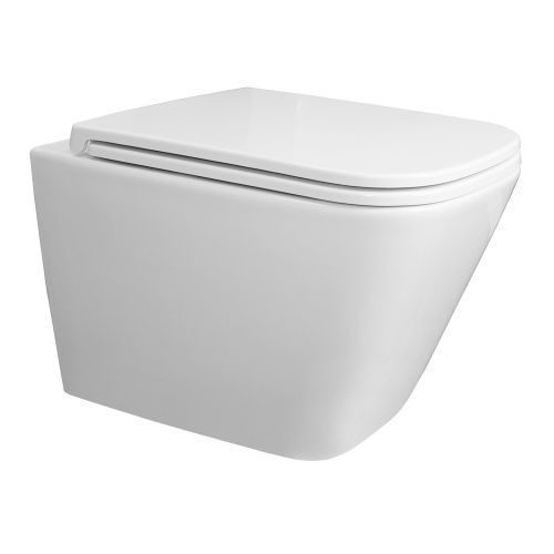 Унитаз подвесной Azario AZ-0052-UQ3 белый с сиденьем микролифт безободковый смыв торнадо