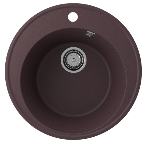 Кухонная мойка Ulgran Quartz Nora 485-06 50х50 цвет коричневый поверхность матовая