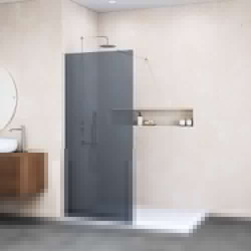 Душевая перегородка RGW Walk In 351001012-31 120х195 стекло тонированное профиль хром