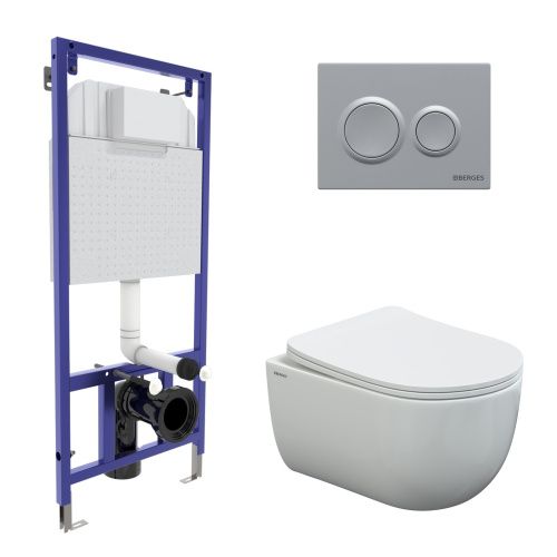Комплект унитаз с инталляцией и клавишей смыва Berges NOVUM 043240