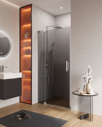 Душевая дверь Cezares SLIDER SLIDER-B-1-100/110-GRIGIO-Cr 100х195 стекло тонированное профиль хром