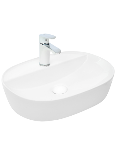 Раковина из сантехнического фаянса WeltWasser WW SK 10000003824 50х40 подвесная цвет белый 1 отверстие под смеситель