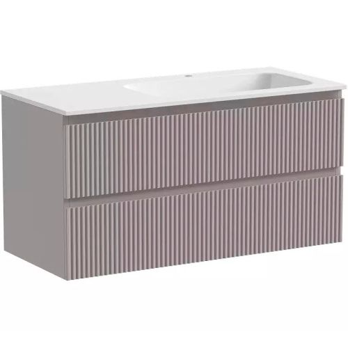 Тумба под раковину Sancos SNOB R SNR100RSM 100х40 подвесная цвет бежевый