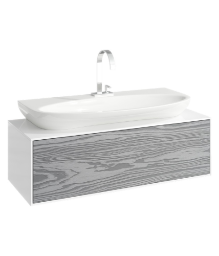 Тумба под раковину Aqwella Y GEN0110MG 100х40 подвесная цвет серый/белый