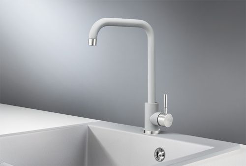 Смеситель для кухни Granula Standart ST-4033, АЛЮМИНИУМ на мойку серый