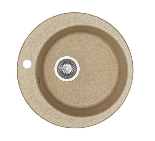 Кухонная мойка Aquaton Иверия 1A711032IV220 50х50 цвет бежевый поверхность матовая