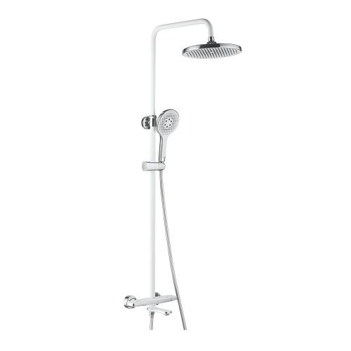 Душевая стойка Rose R3996F настенная цвет белый с термостатом