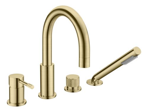 Смеситель Boheme Uno 460-MG на борт ванны золото