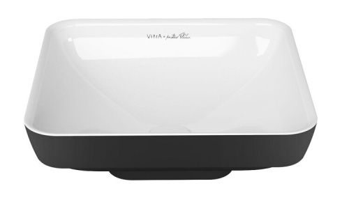 Раковина керамическая Vitra Water Jewels 4441B097-1747 40х40 накладная цвет белый/черный