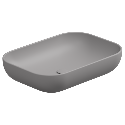 Раковина керамическая GSG Ceramic Design Easy EALAVRE60038 60х40 накладная цвет серый без отверстий под смеситель