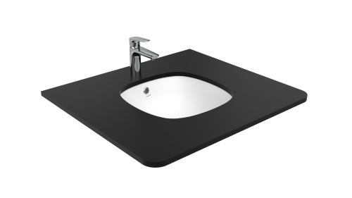 Раковина из сантехнического фарфора Creavit Solo SO037-00CB00E-0000 40х40 встраиваемая цвет белый без отверстий под смеситель