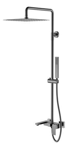 Душевая стойка Boheme Qubic 478-GM настенная цвет серый