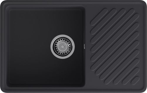 Кухонная мойка Granfest Quarz 52 черный 75х50 цвет черный поверхность матовая