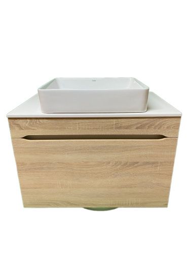 Тумба с раковиной Sintesi STL.W7817_SIN-LVB-APP-407 60х60 подвесная цвет белый