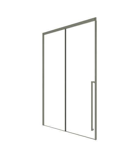 Душевая дверь Timo T49R 130х200 стекло прозрачное профиль никель