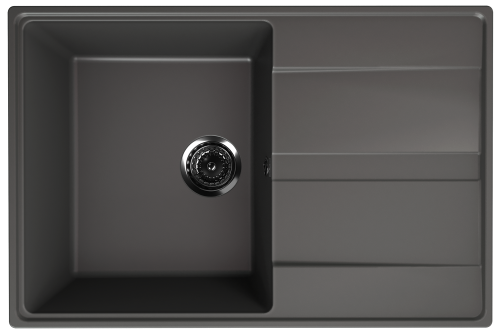 Кухонная мойка Ulgran Quartz Prima 750-09 75х50 цвет серый поверхность матовая