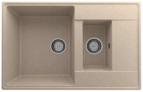 Кухонная мойка Ulgran Quartz Prima 780 1,5 K-03 80х50 цвет бежевый поверхность матовая