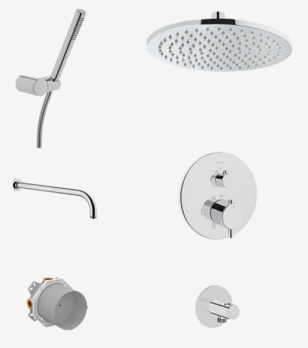 Душевой гарнитур Vitra Origin A49311EXP настенный хром