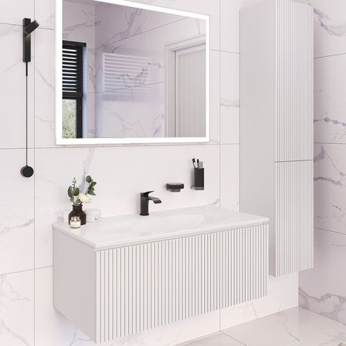 Тумба с раковиной TW collection Shape SHAP100-B+547001*1 100х50 цвет белый