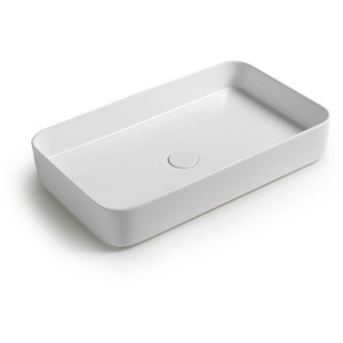 Раковина керамическая White Ceramic Blade W0517SETPL/Blade 70х40 накладная цвет фиолетовый без отверстий под смеситель